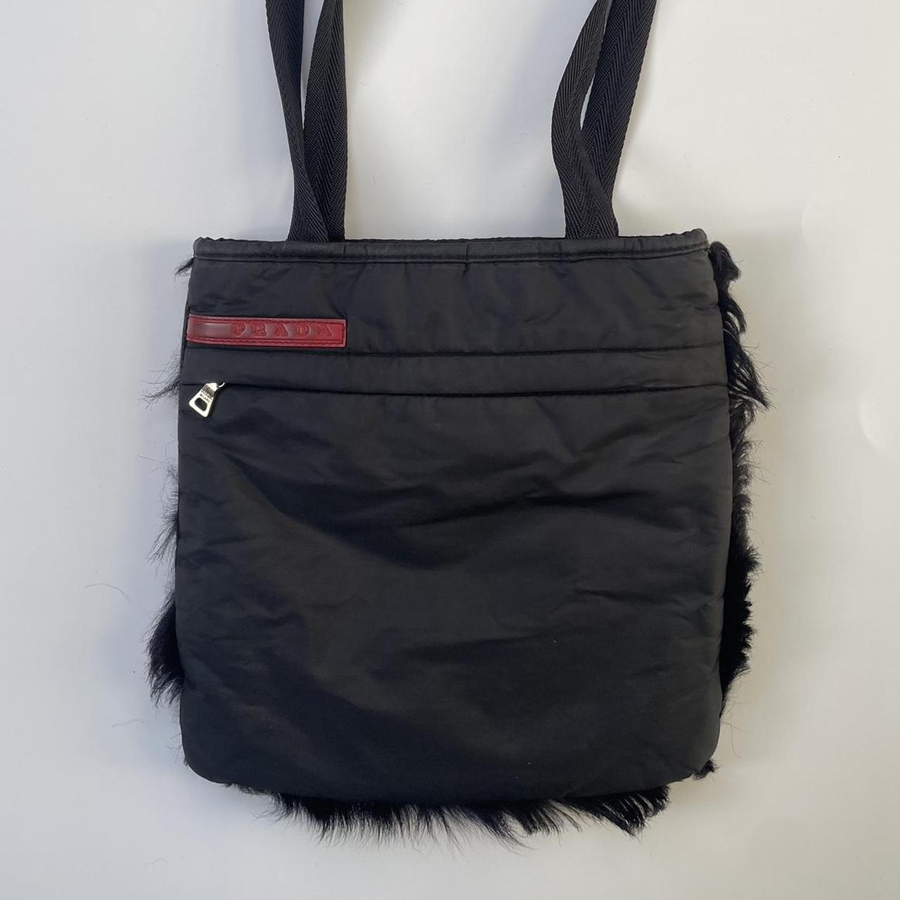 Authentic Prada Sports Shoulder Bag Black Polyester Archive