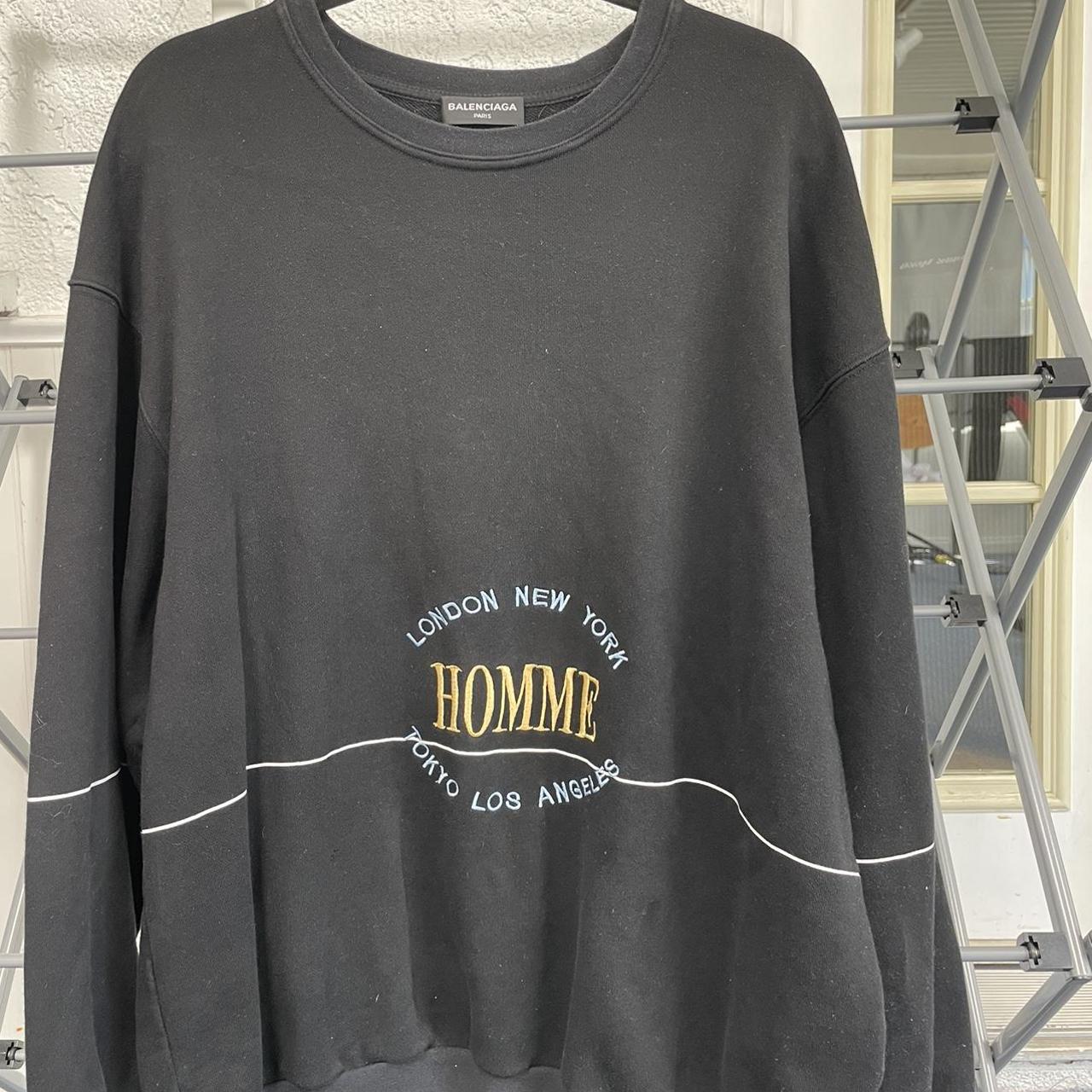 The Bradery  Sweatshirt Balenciaga Logo  Gris  Homme