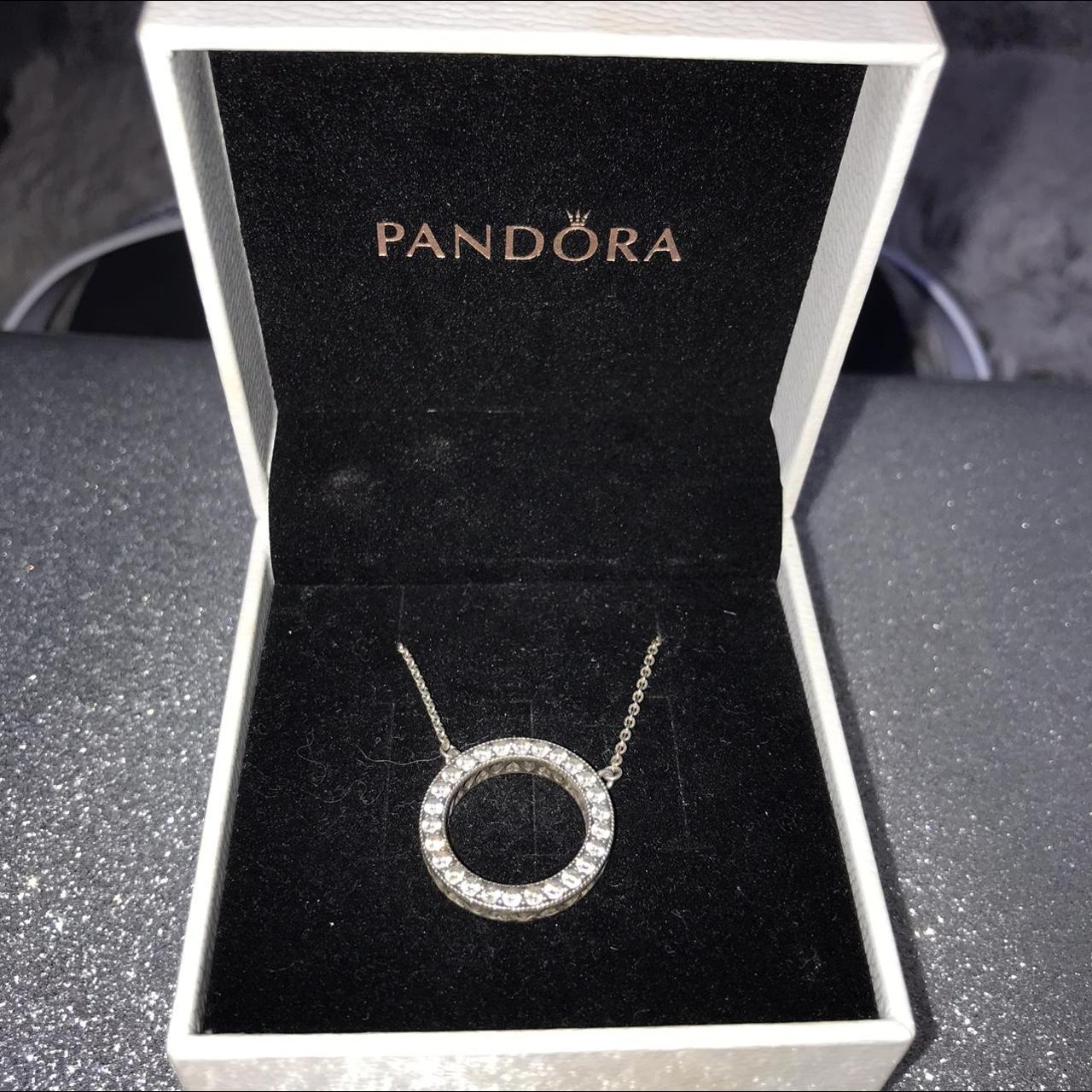 Pandora circle of sparkle deals necklace silver