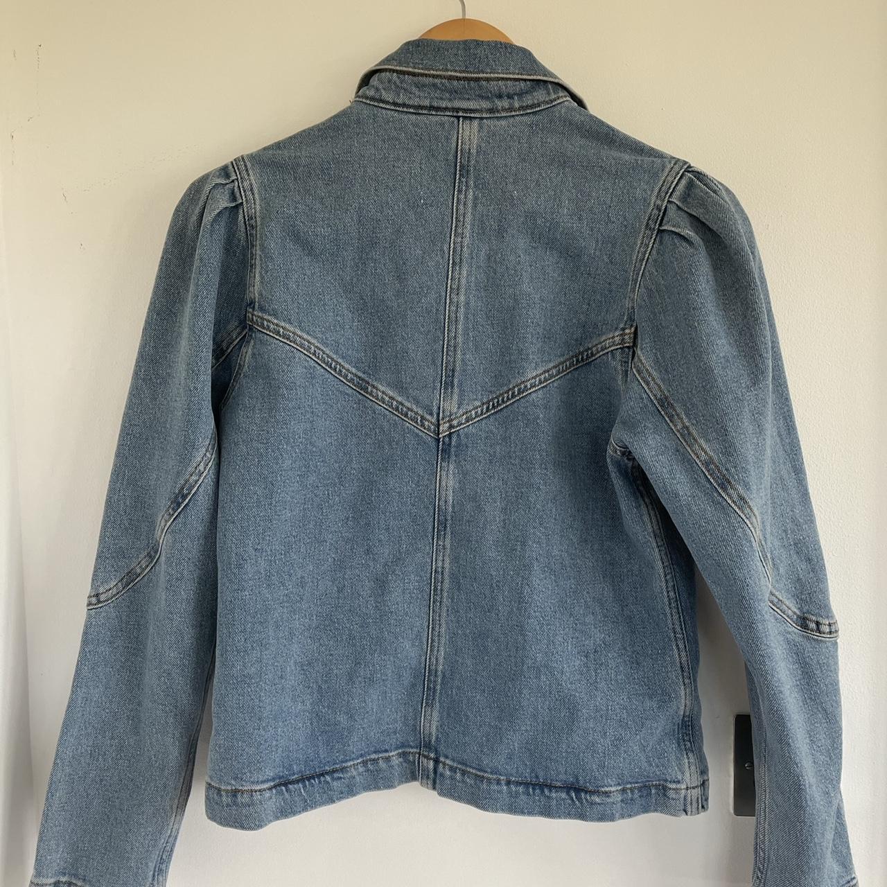 Selected Femme denim jacket with puff Depop