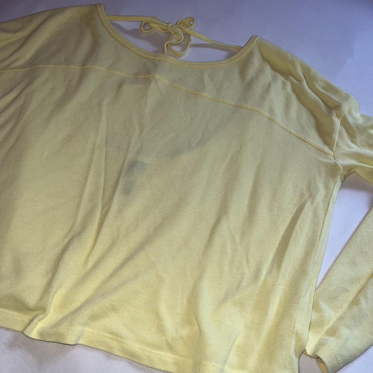 Sweaty Betty lemon knit jumper size M Lightweight... - Depop