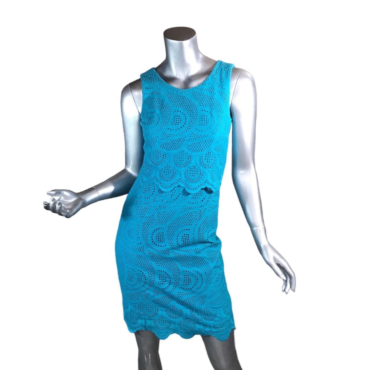 Antonio melani outlet blue lace dress