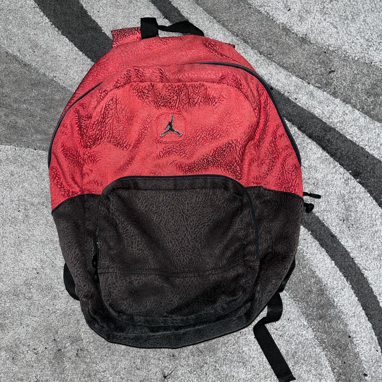 Jordan backpack black and red NOne size NUsed Fair... Depop