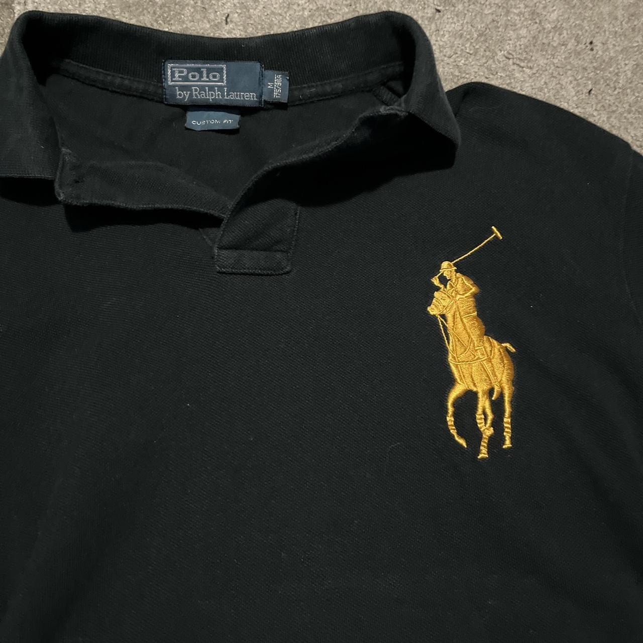 Polo Ralph Lauren Men's Black and Gold Polo-shirts | Depop