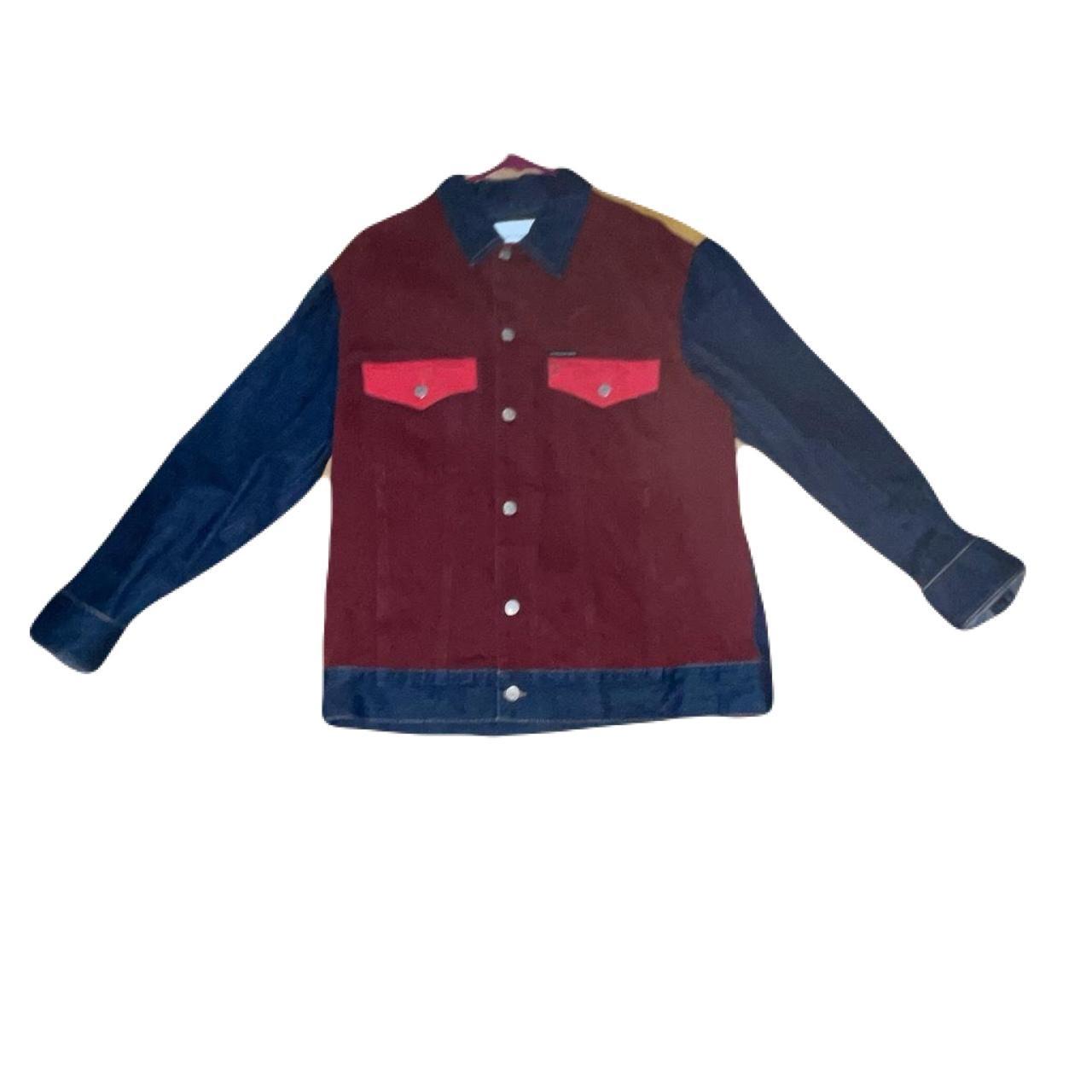 Calvin klein color block denim jacket best sale