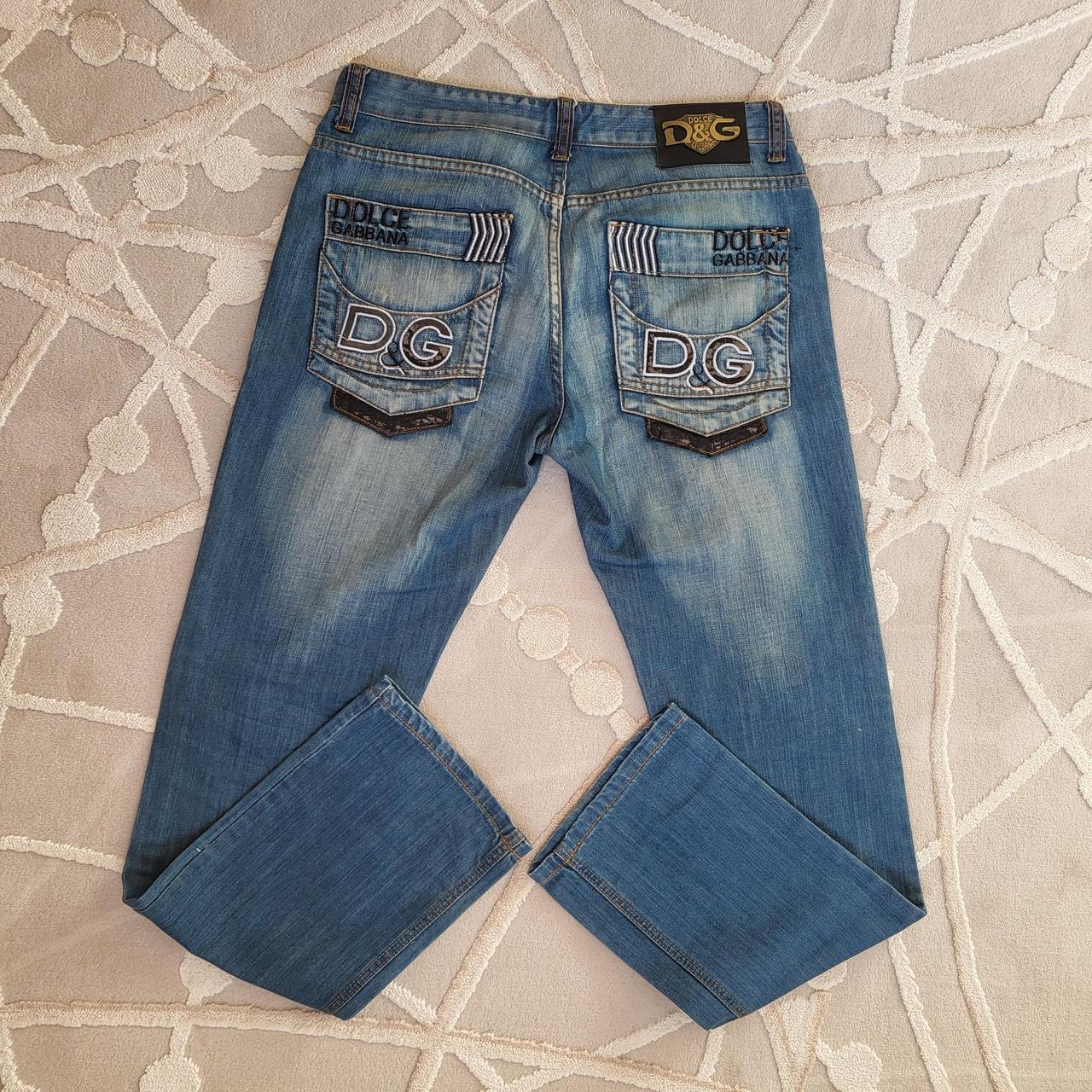 Vintage Dolce & Gabbana jeans Embroidered back... - Depop