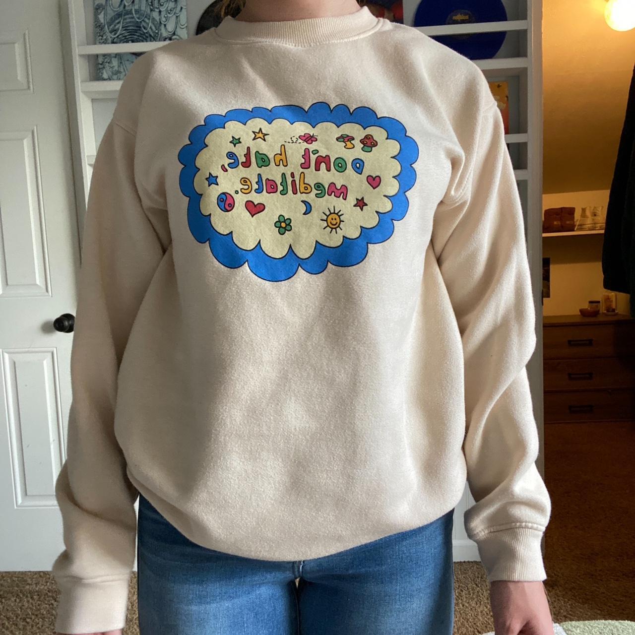 Graphic crew neck sweatshirt. So cute and unique. - Depop