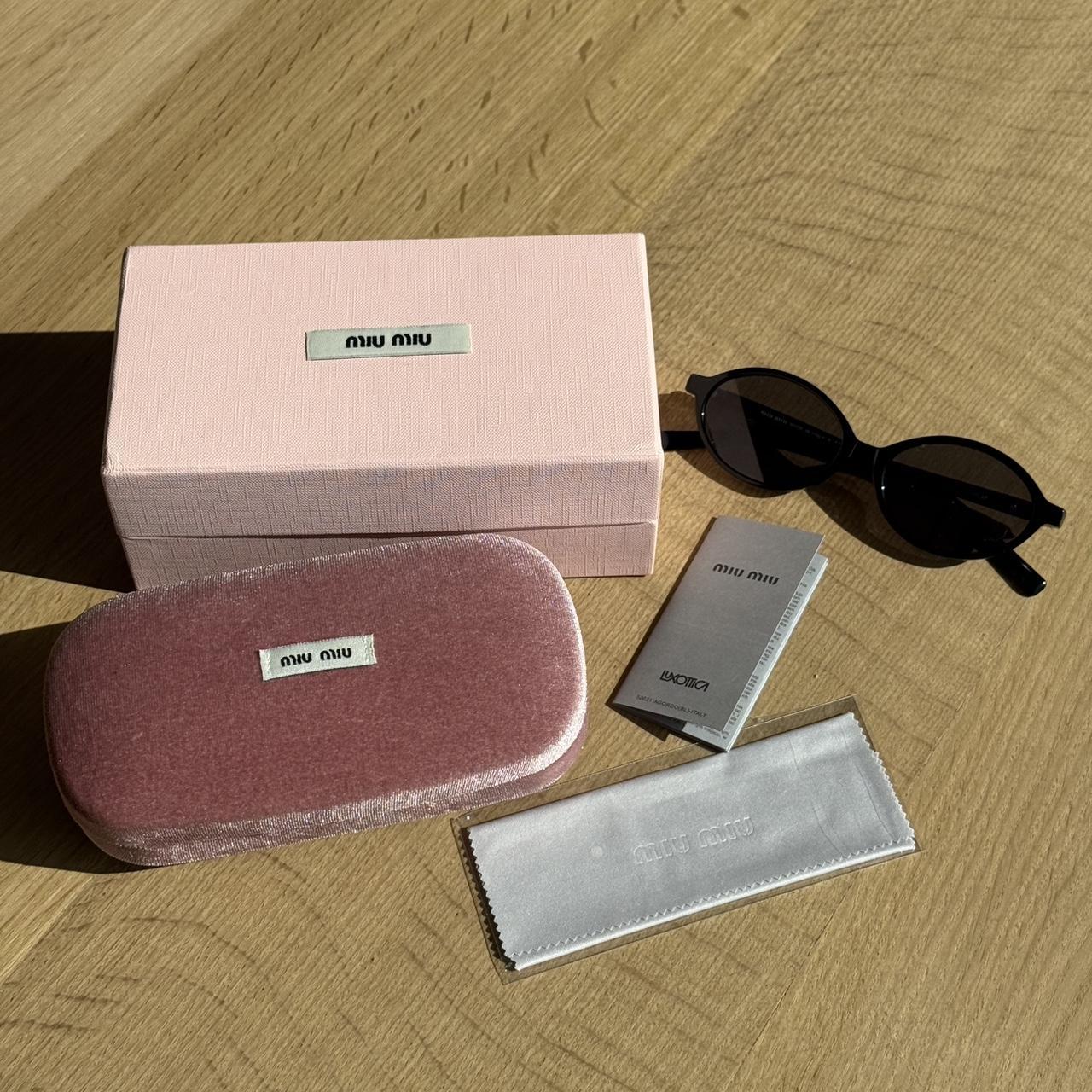 Miu Miu Women's Round Sunglasses - Pink – Miu Miu… - image 5