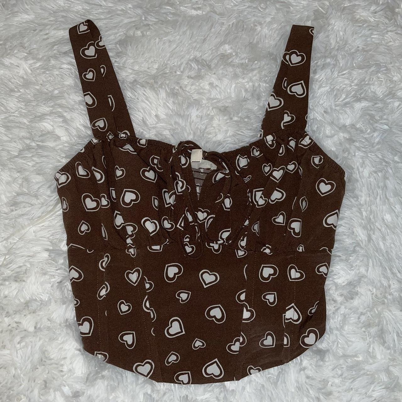 Brandy melville-heart-tank - Depop