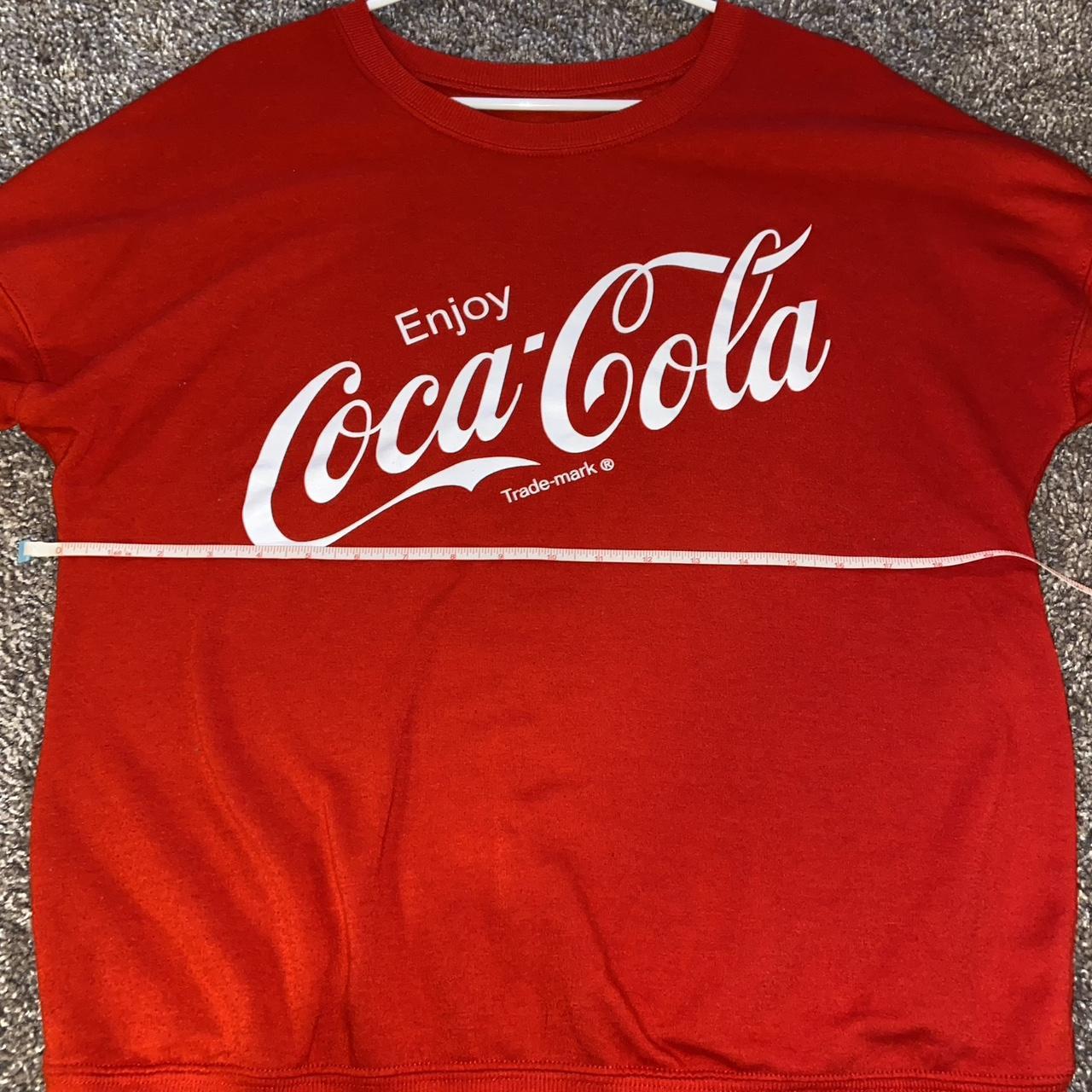 Coca-Cola Women's Red Sweatshirt | Depop