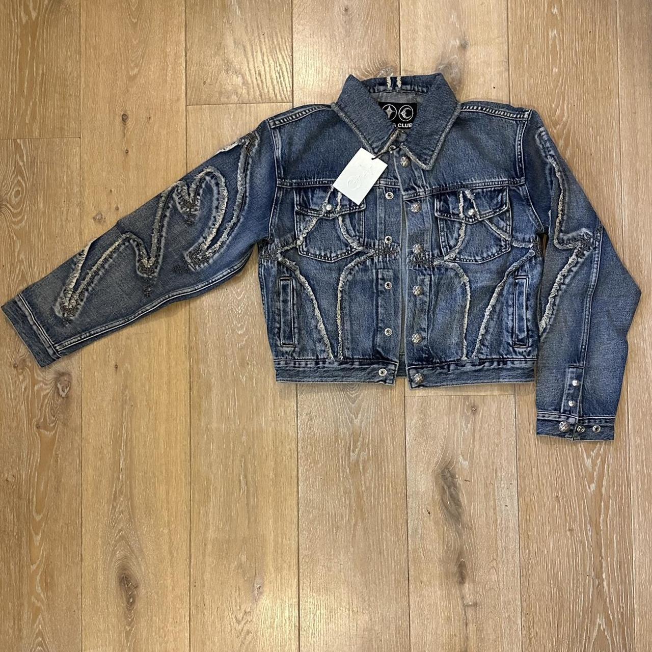 THUG CLUB DENIM JACKET THUG CLUB DENIM TRIBAL... - Depop