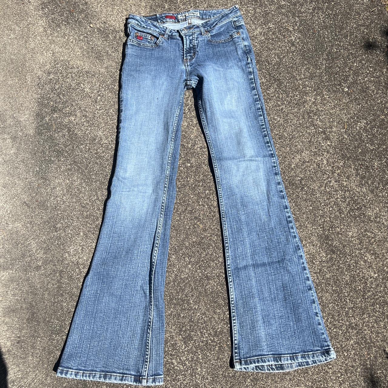 Vintage low waisted flare jeans From brand Paris... - Depop