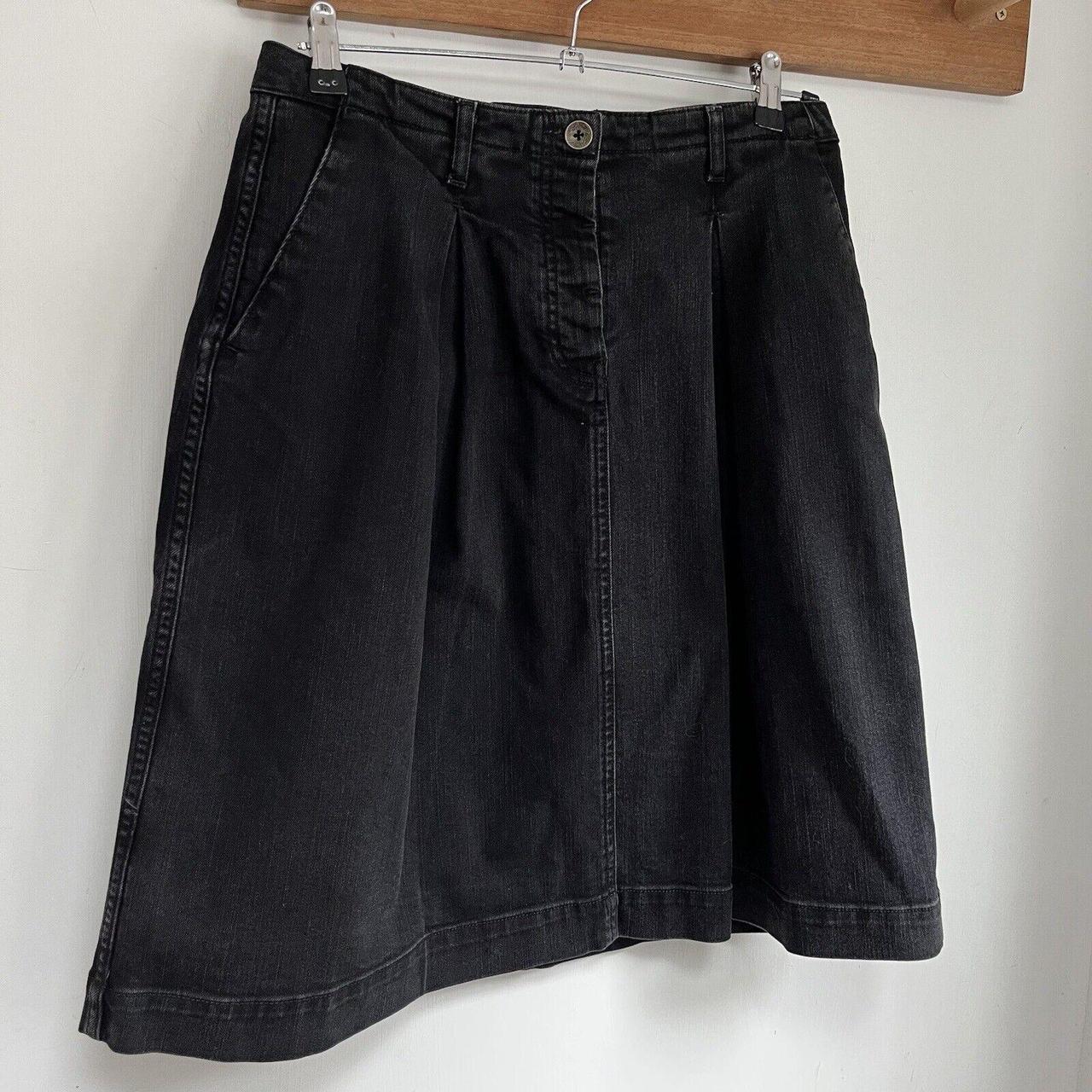 Black denim skirt size 12 best sale