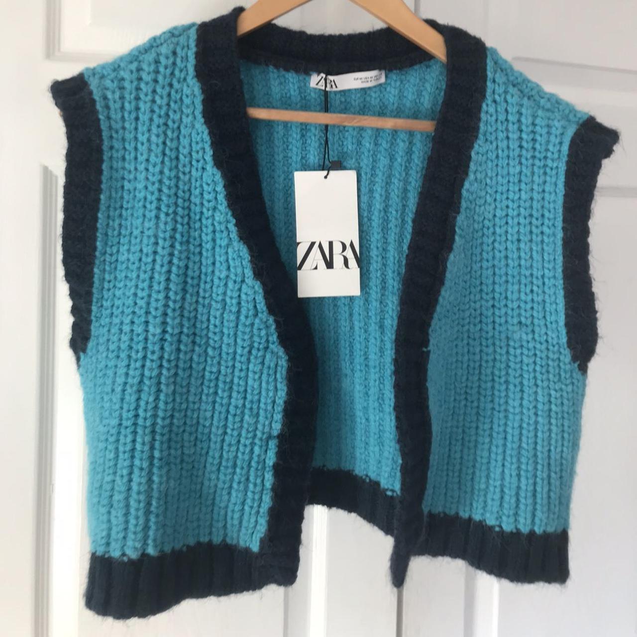 Zara Women's Blue Jumper Depop
