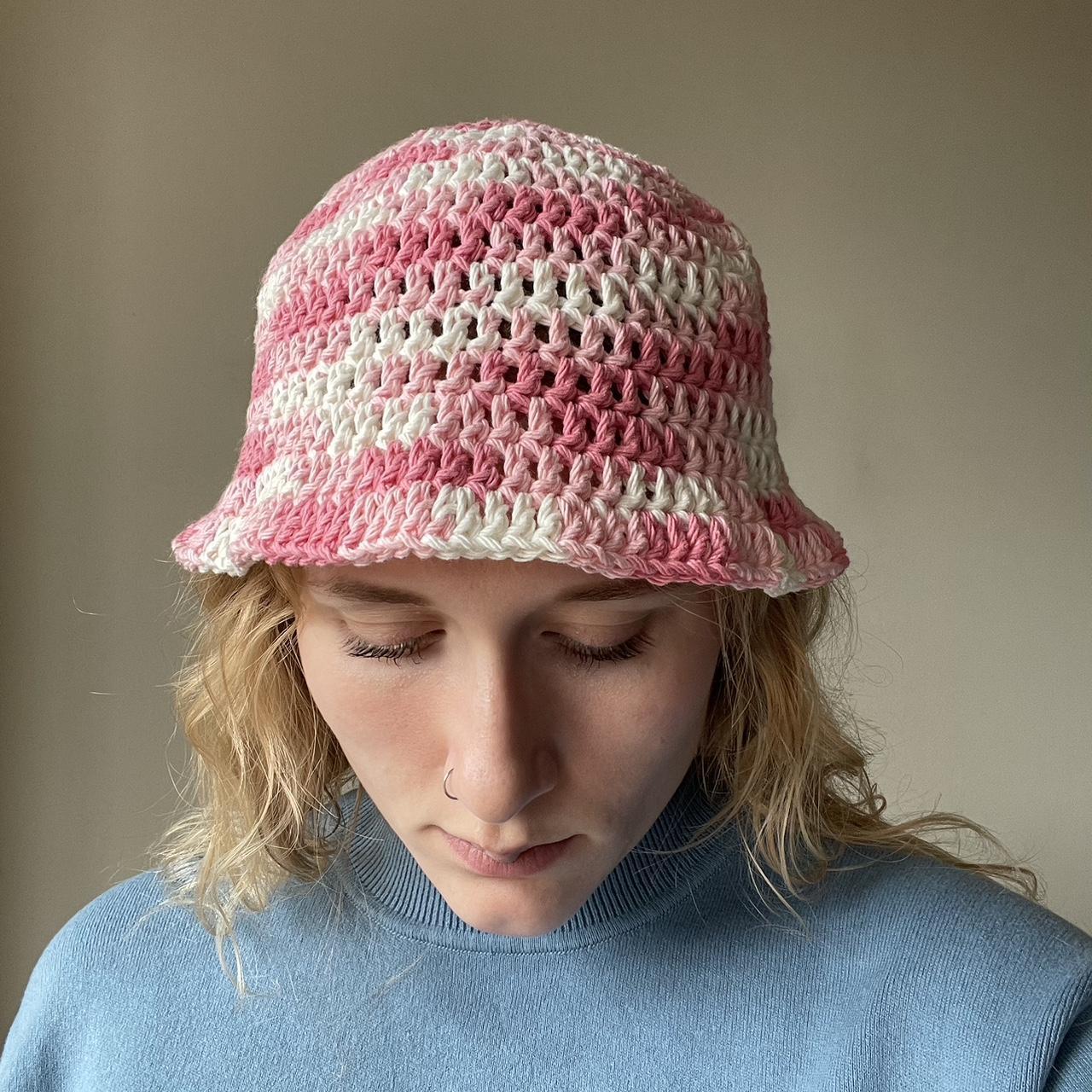 Pink cheap crochet hat