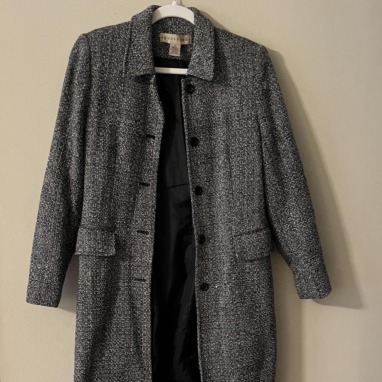 Apostrophe Wool Blend Mid Length Tweed Dress Depop