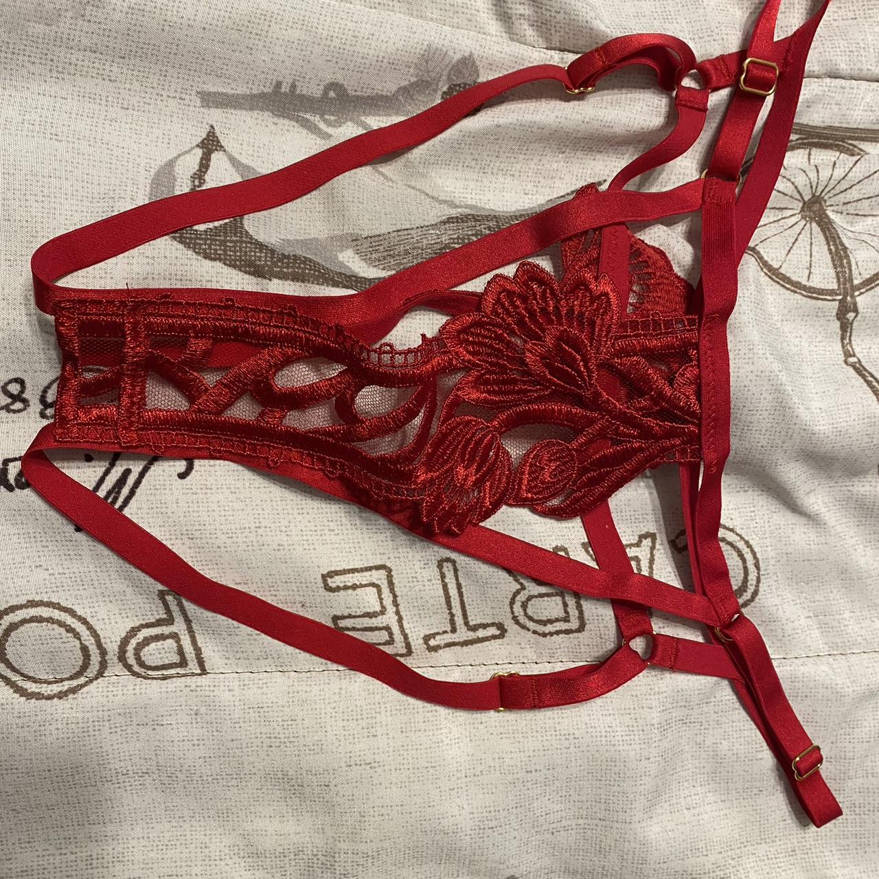 Victorias Secret strappy underwear Tag cut off size - Depop