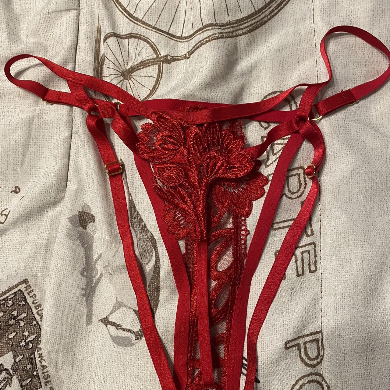 Victorias Secret strappy underwear Tag cut off size - Depop
