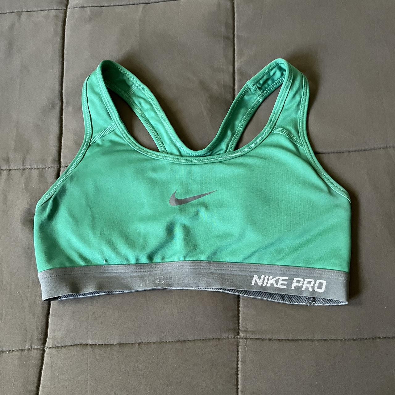 green nike dri-fit sports bra super cute green... - Depop