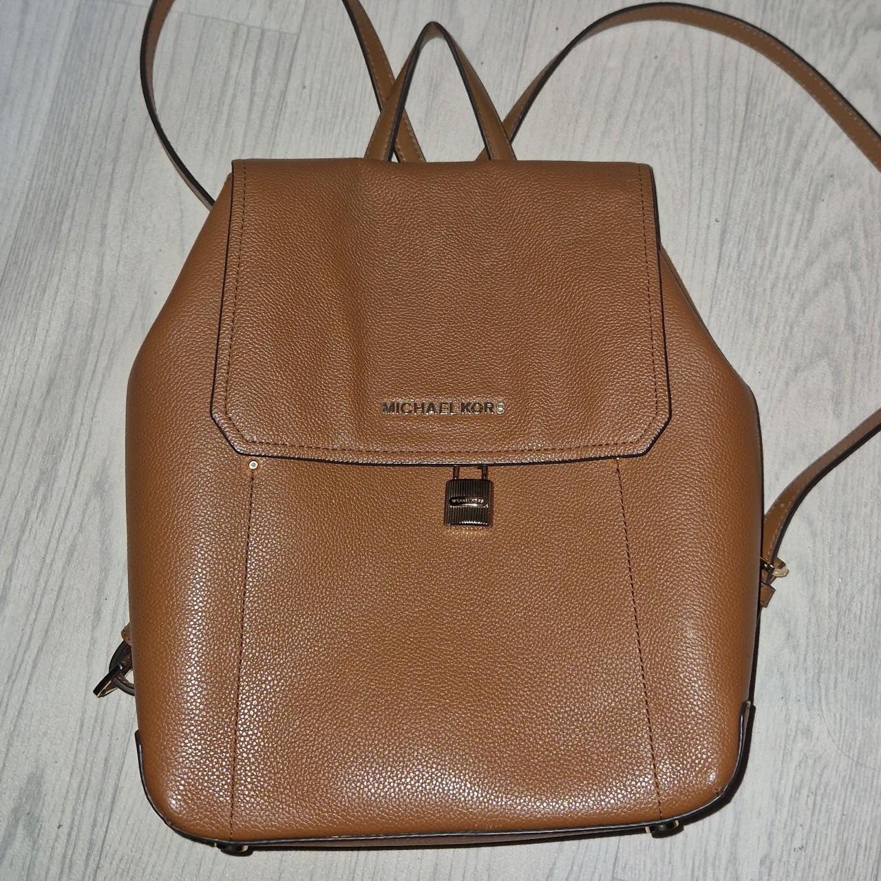 Michael Kors Brown Hayes Rucksack Pebbled Leather. Depop