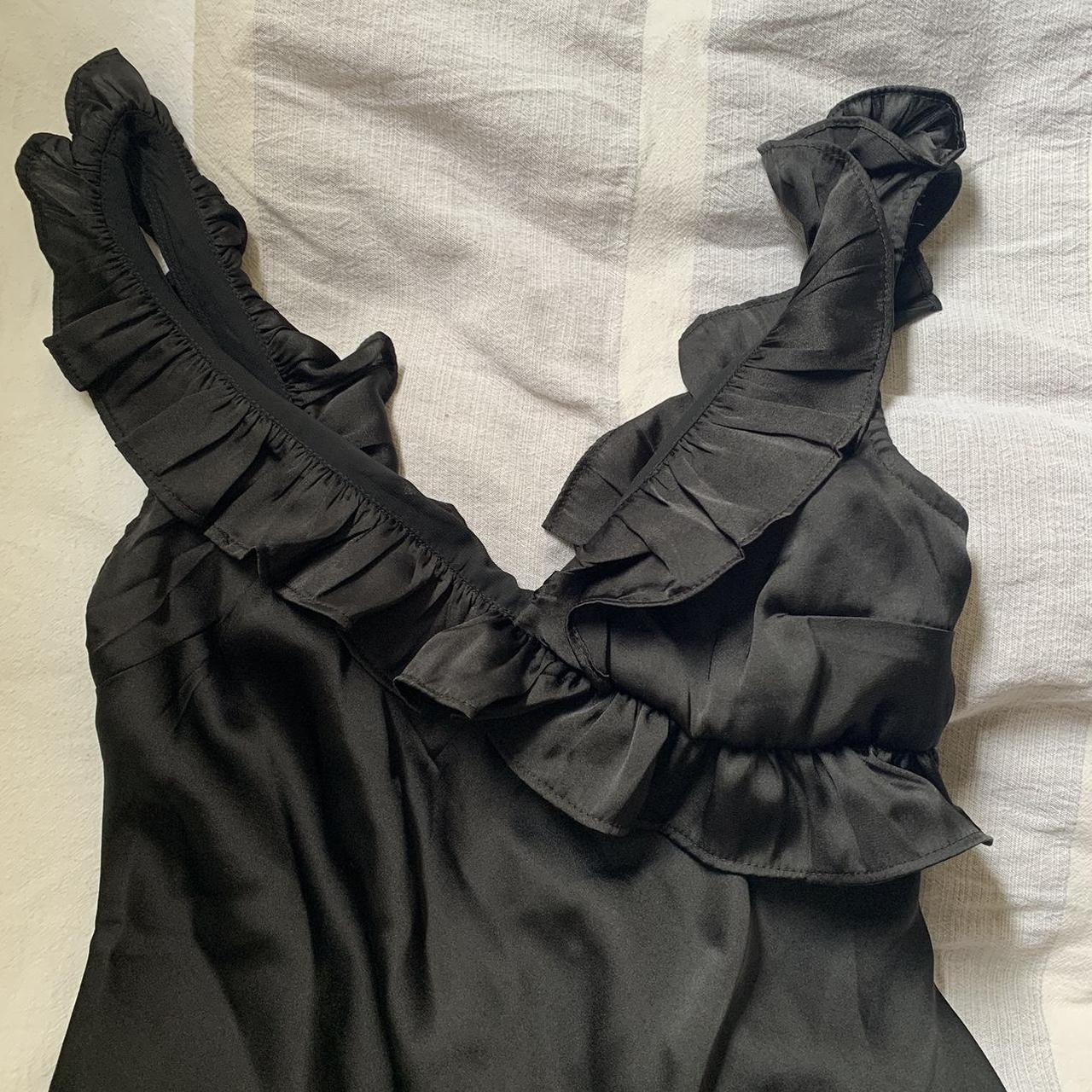 Black frilly dress Low back Glassons Princess... Depop