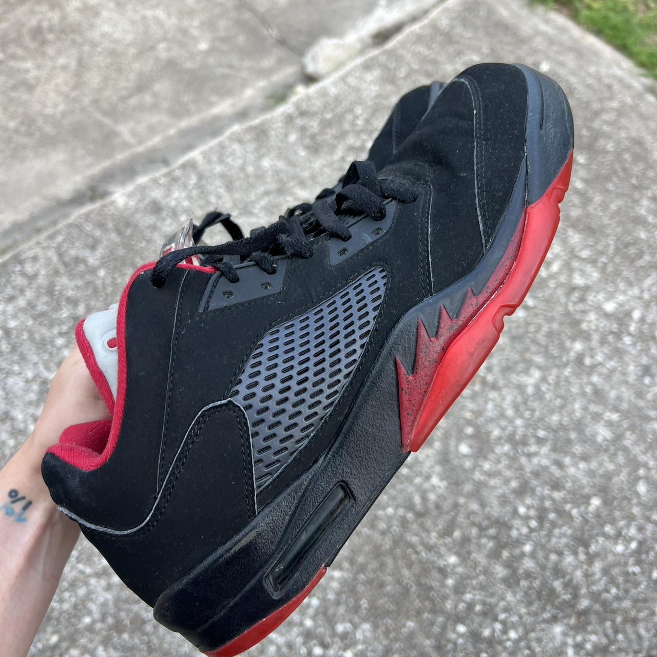 mens red and black jordan shoes