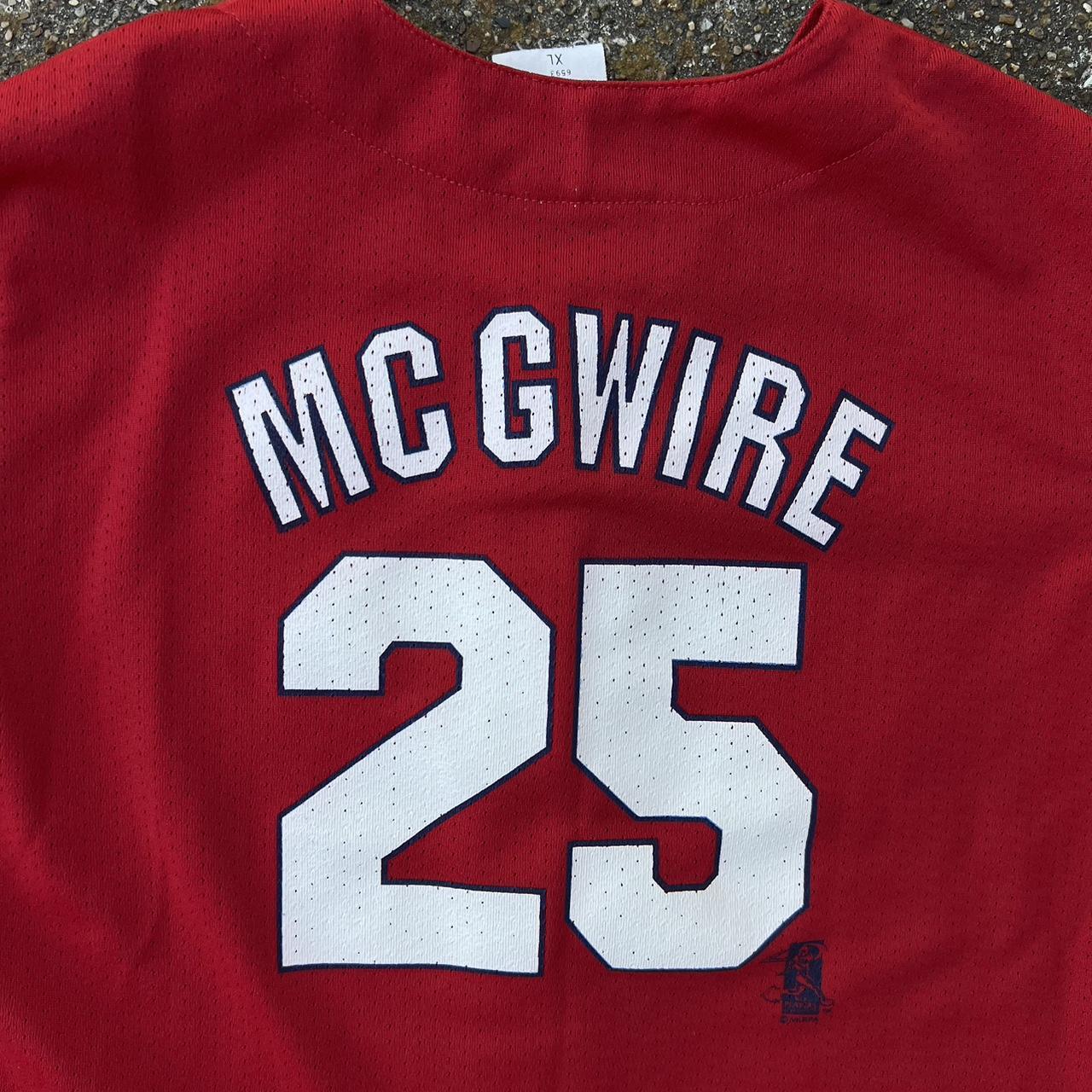 Majestic MLB St. Louis Cardinals Jersey 25 Mark McGwire in Red Size XL