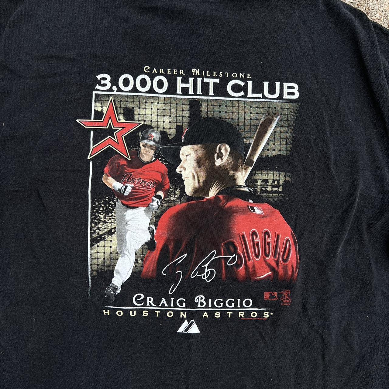 Vintage Craig Biggio 3000 hit club T-Shirt from - Depop