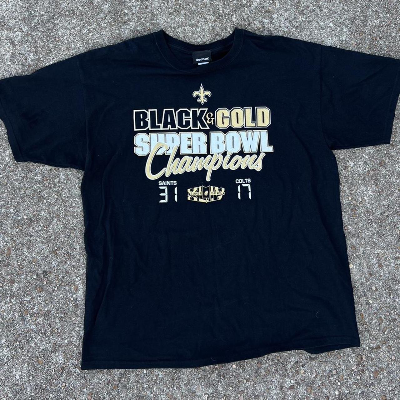 Black and gold reebok sales shirt