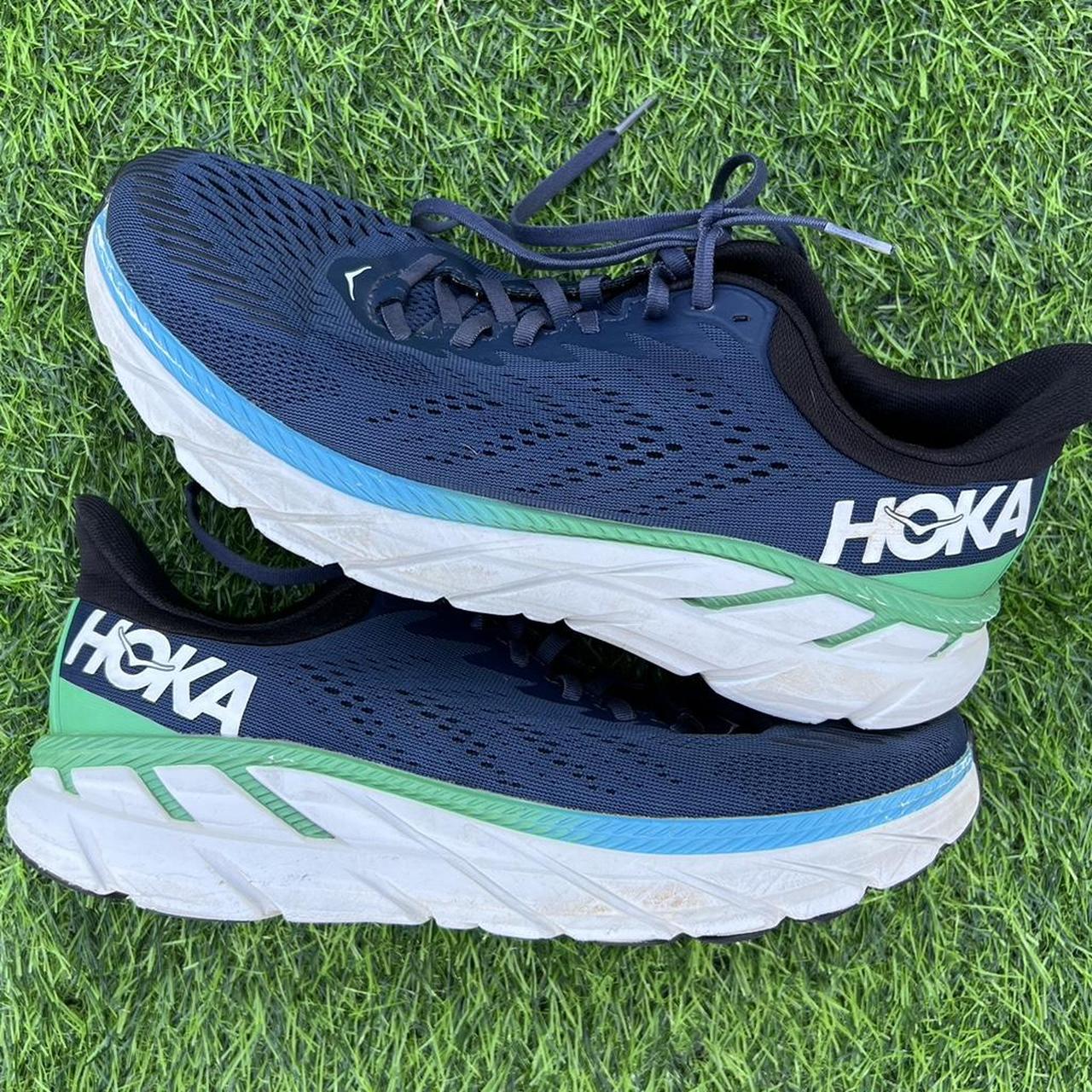 Hoka One Men’s Clifton 7 Wide 10 2E US Size Navy... - Depop