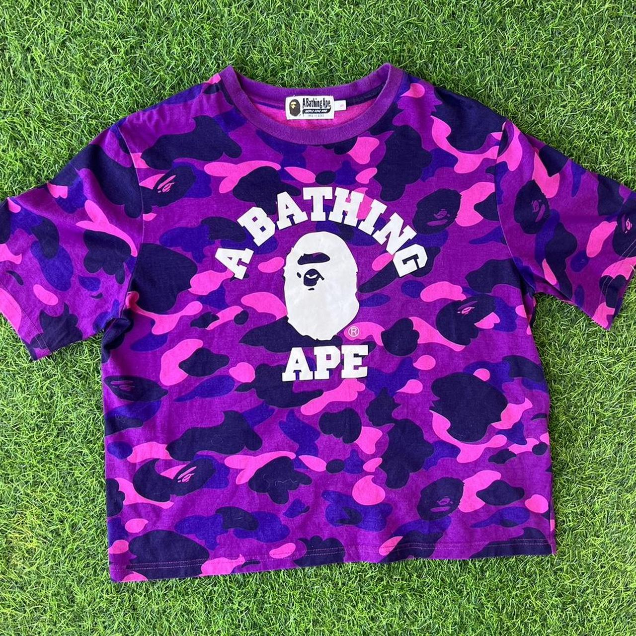 A bathing outlet ape shirt purple