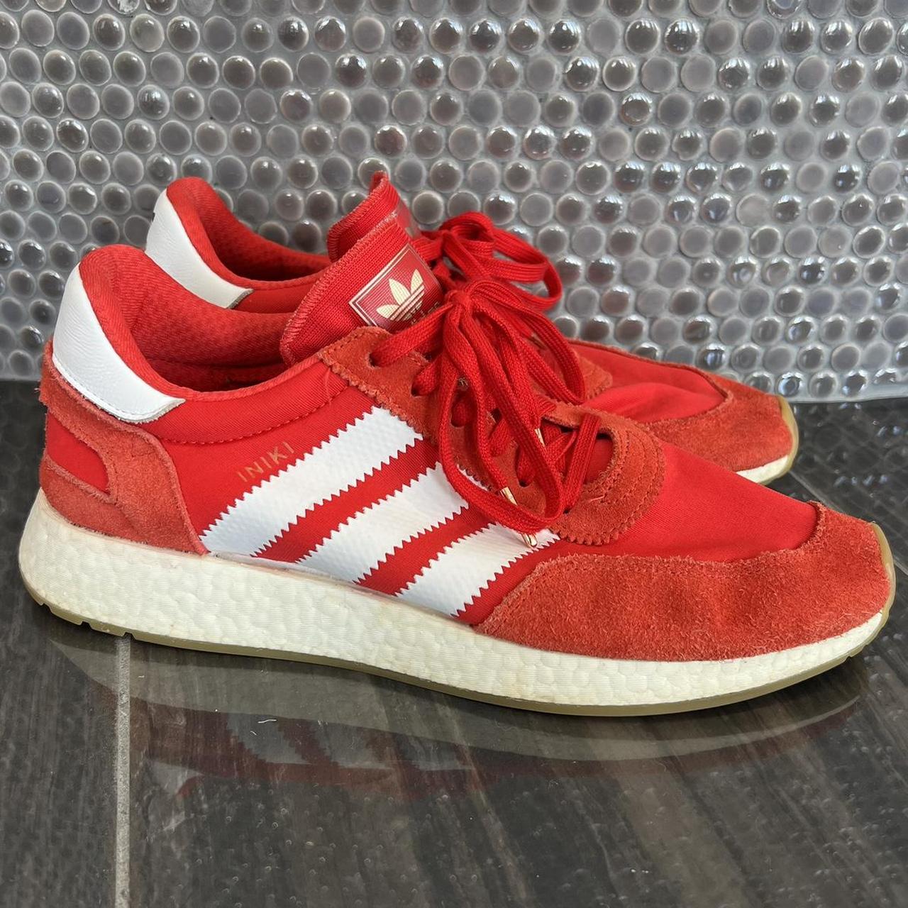 Adidas Iniki Runner Boost Red Gum BB2091 Size 12 US Depop