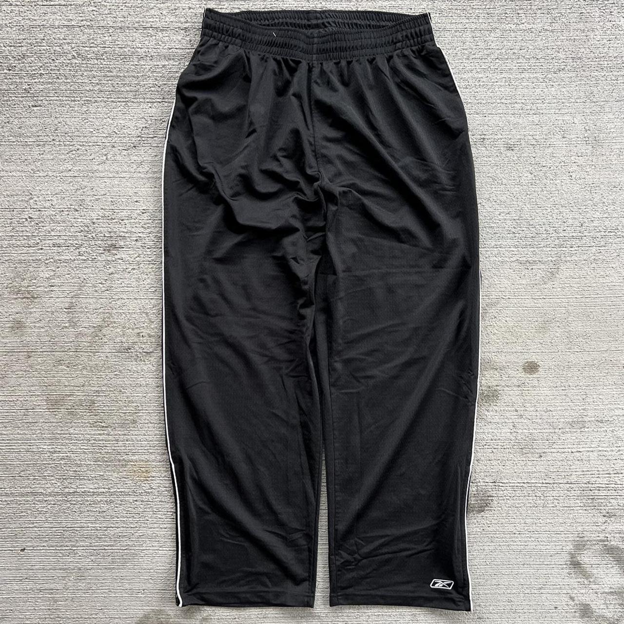 BAGGY Reebok Y2K Tracksuit Pants Men’s 2XL black... - Depop