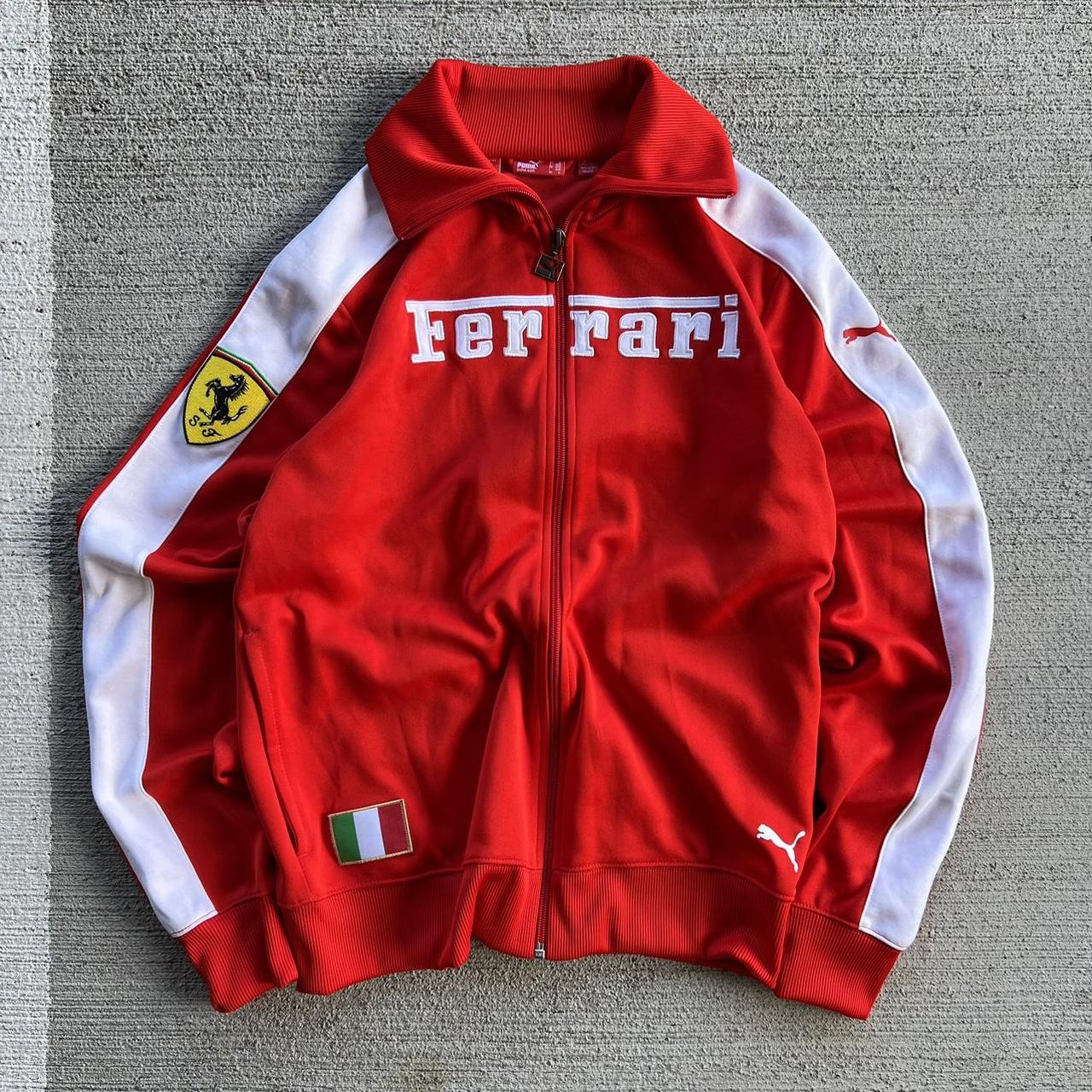 Ferrari Men's Red and White Jacket