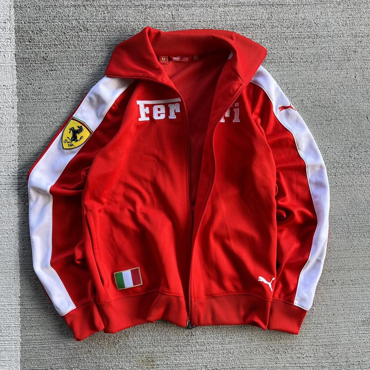 Ferrari Men's Red and White Jacket (5)