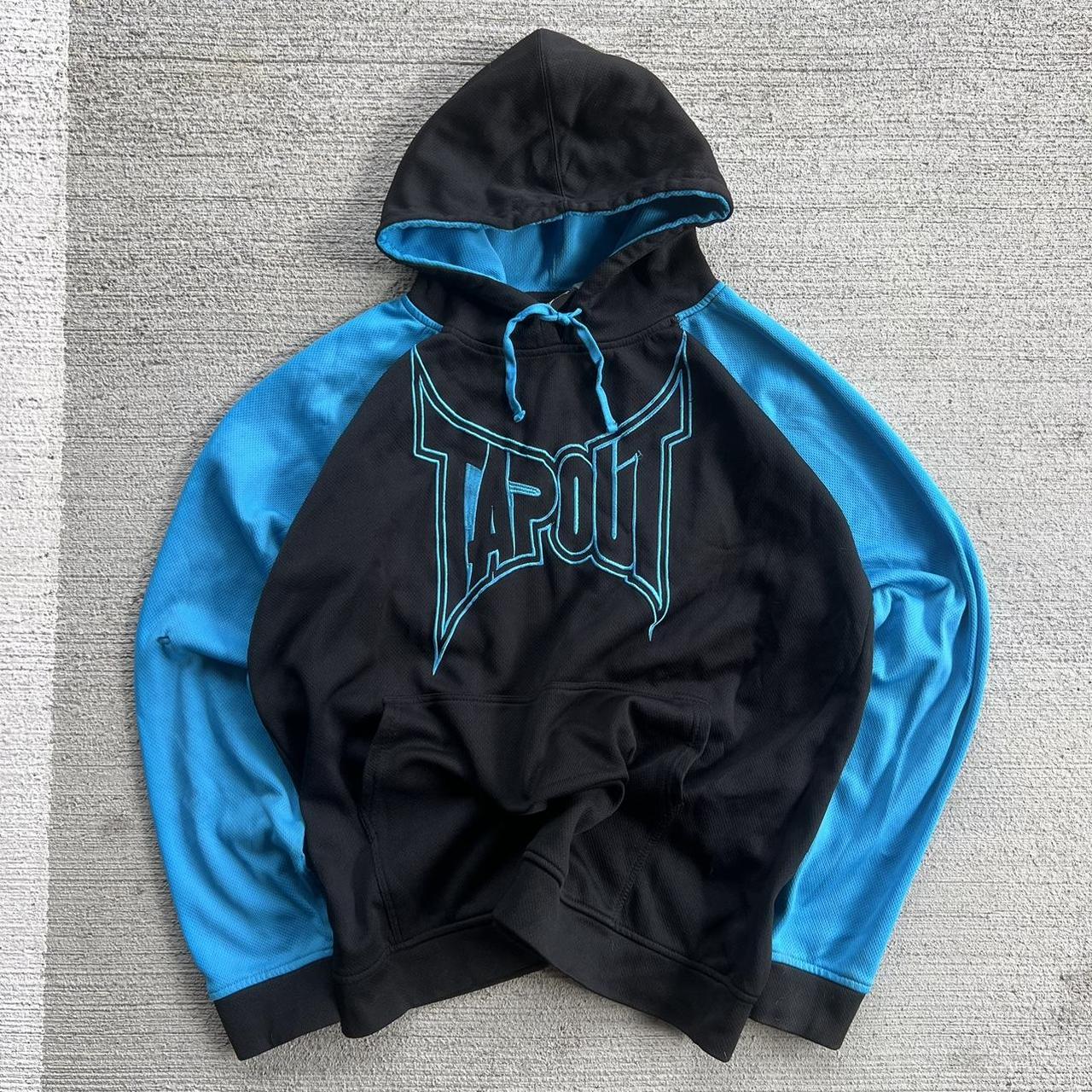 TAPOUT Men’s Hoodie Black Blue MMA ELITE UFC... Depop
