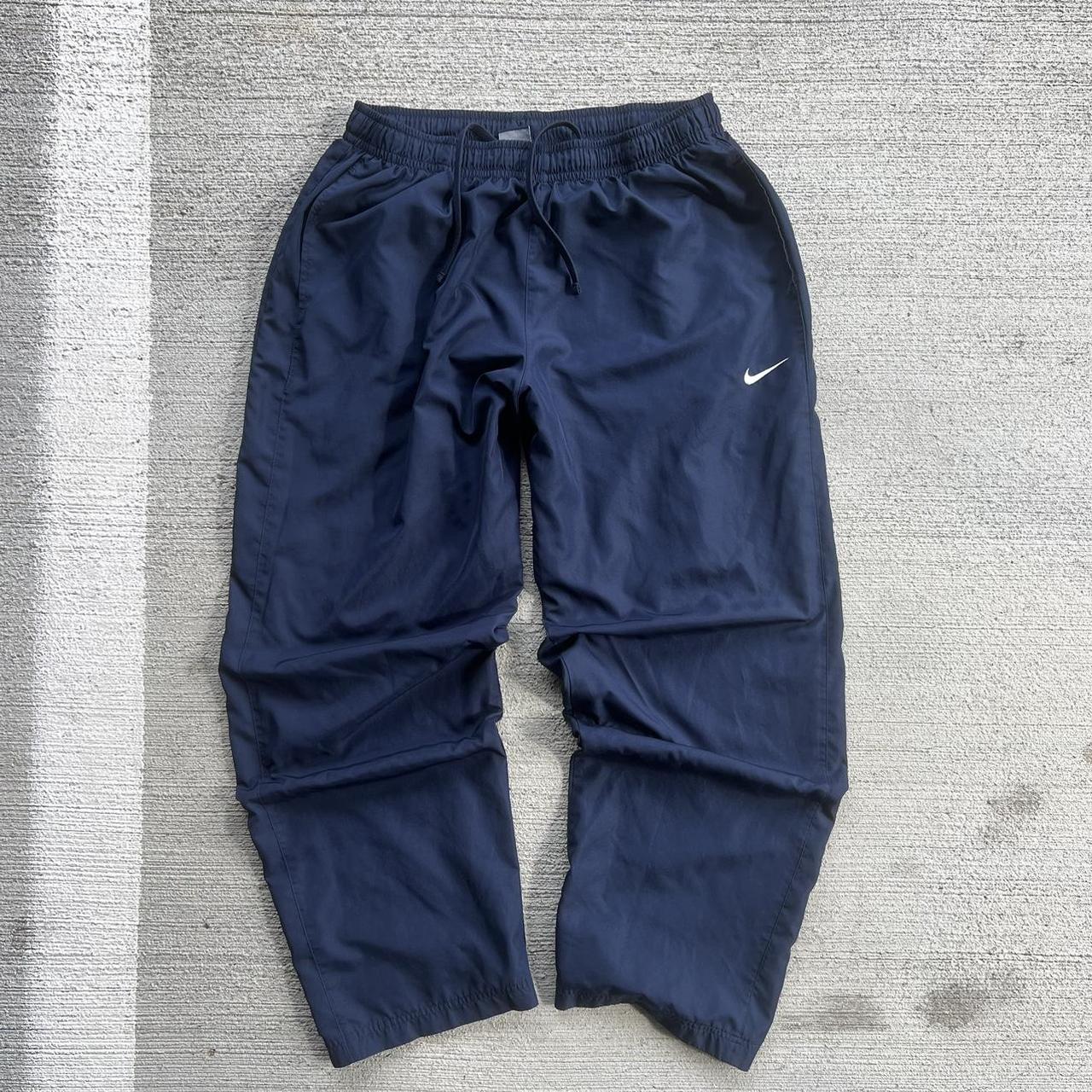 Nike Y2K Navy Loose Fit Tracksuit Pants Relaxed... Depop