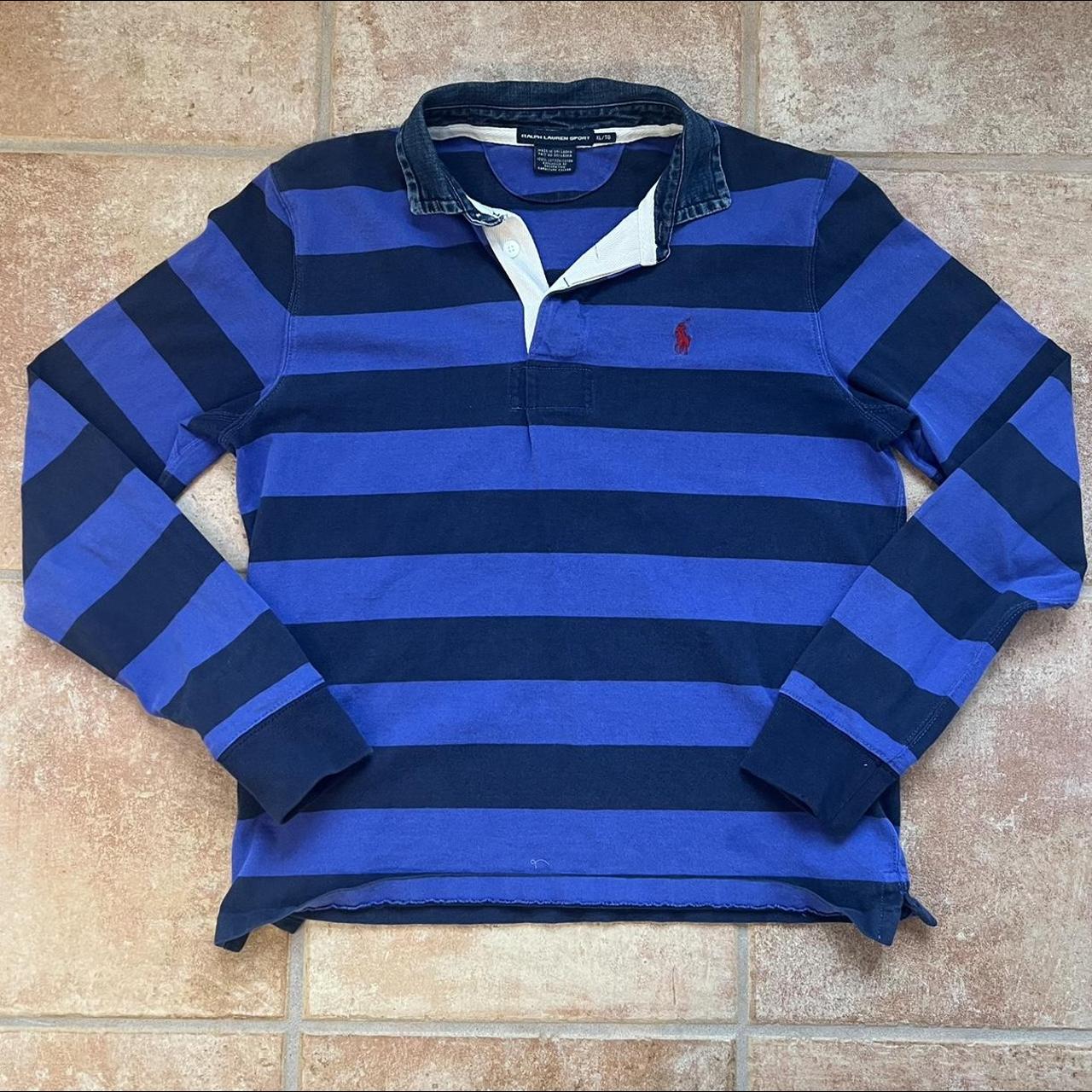 Vintage 90s Polo Ralph Lauren rugby shirt Tagged... - Depop