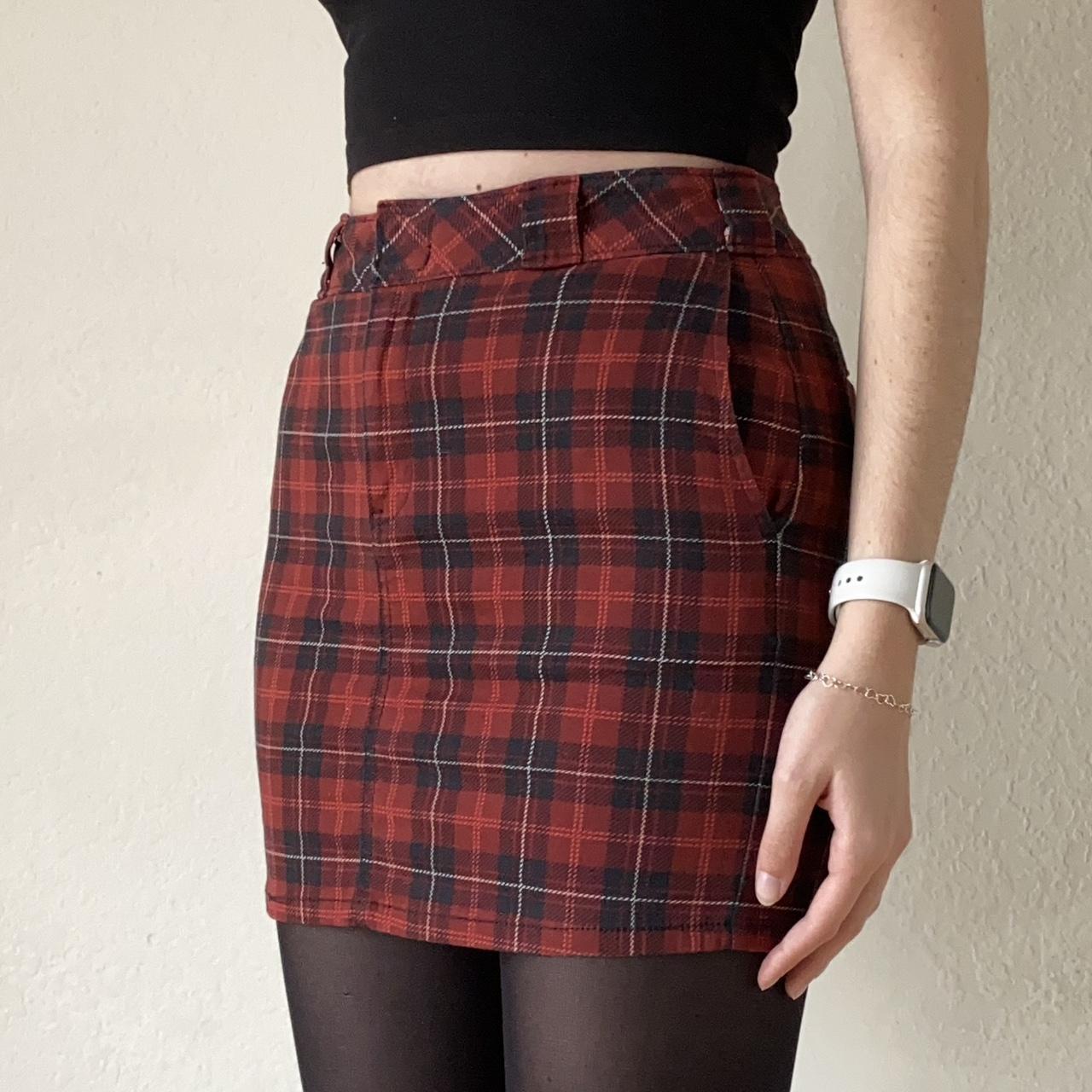 Dickies plaid mini outlet skirt