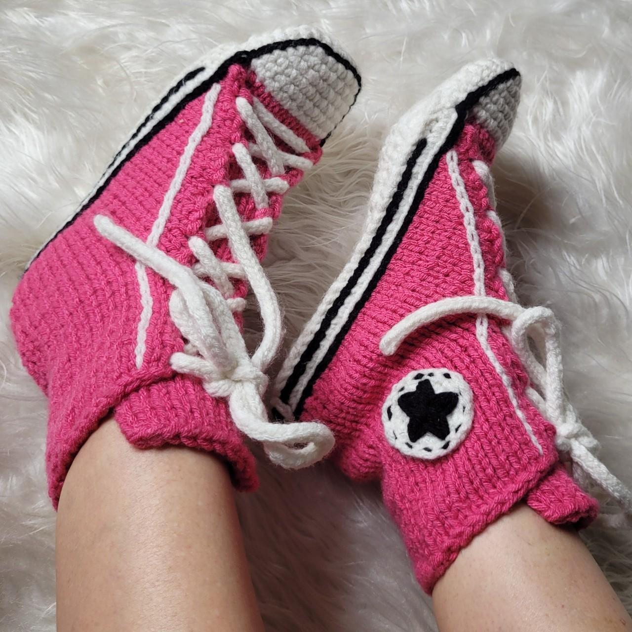 US SHIPPING Handmade Crotchet Faux Converse House