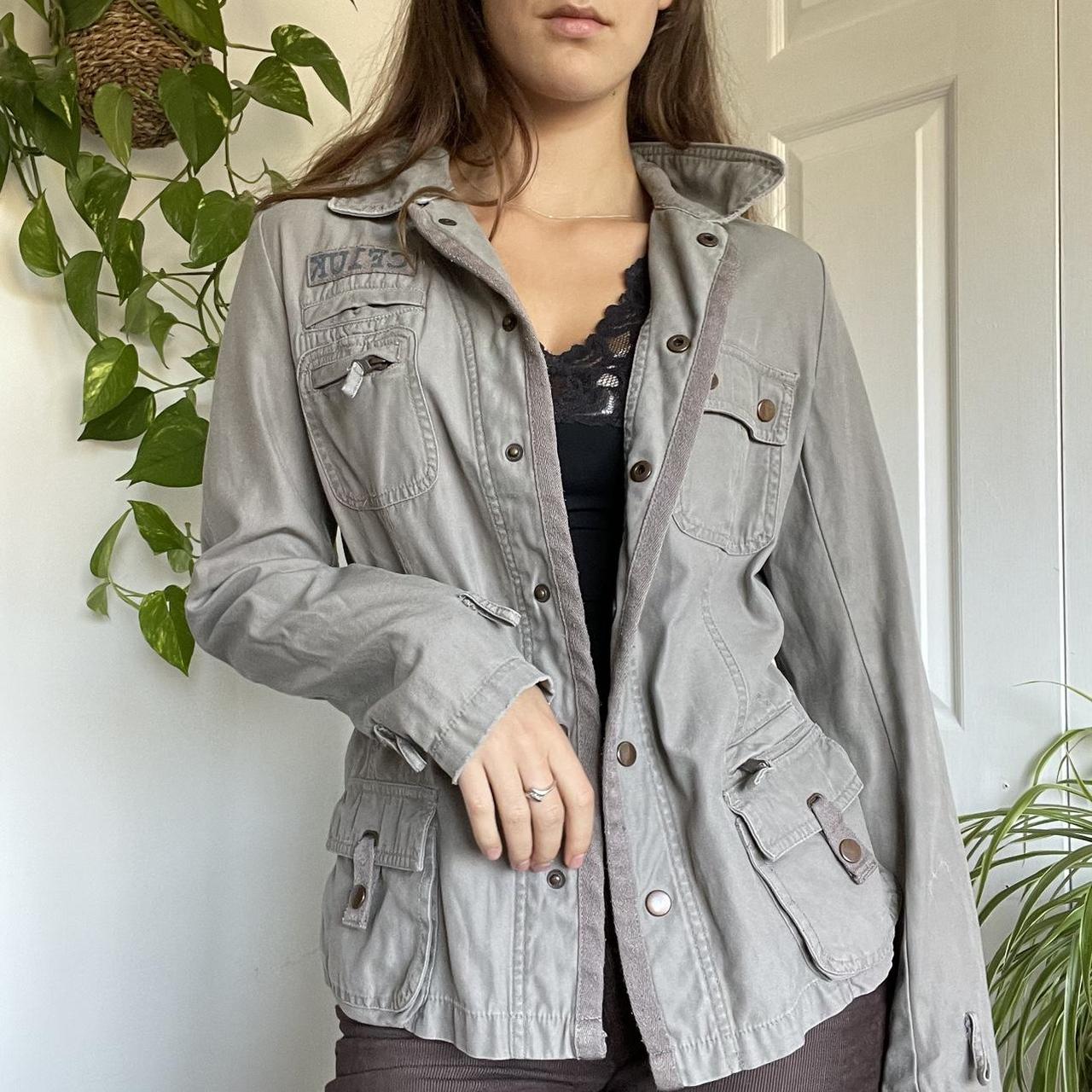 Women's Khaki Jacket Depop