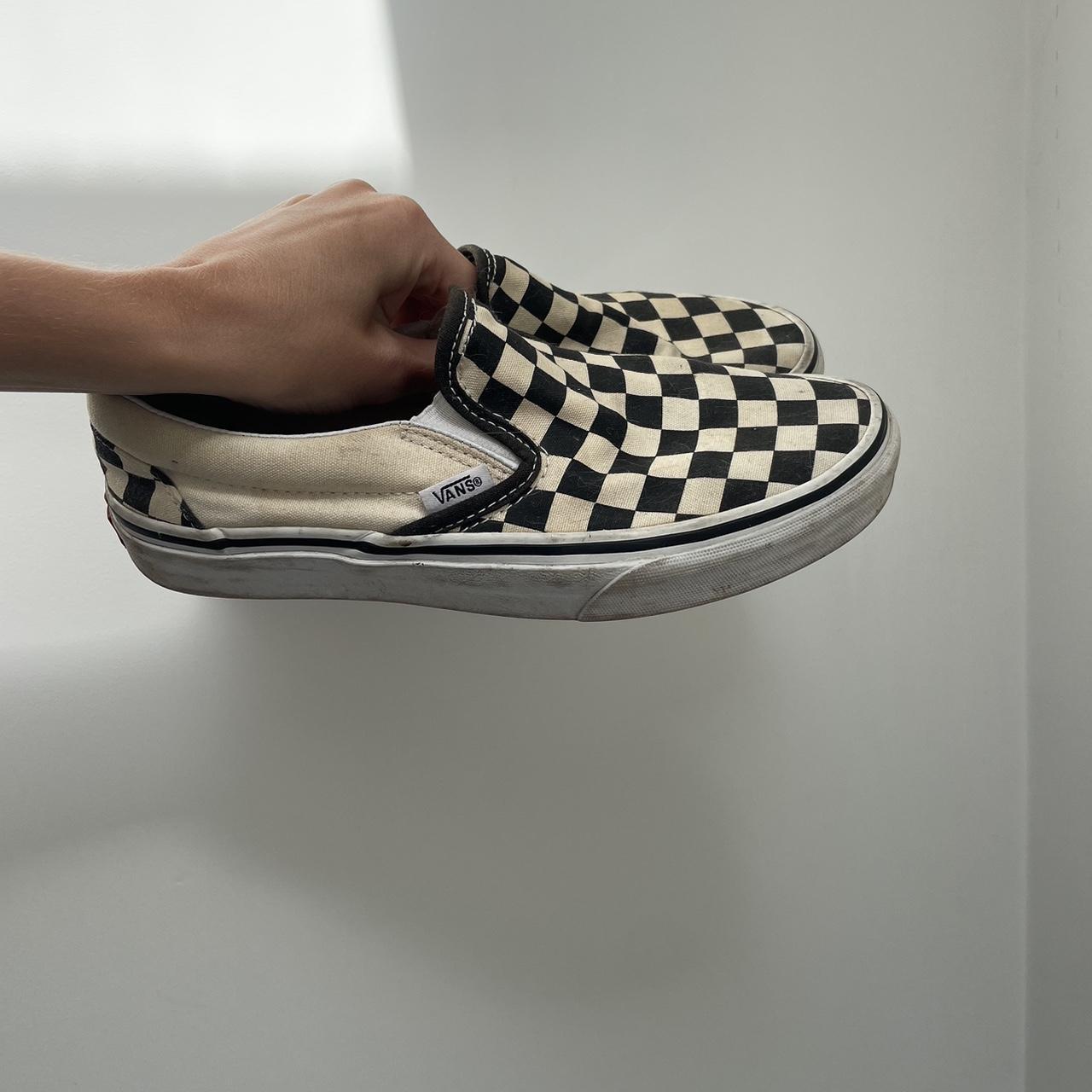 Checkered vans size 4 best sale