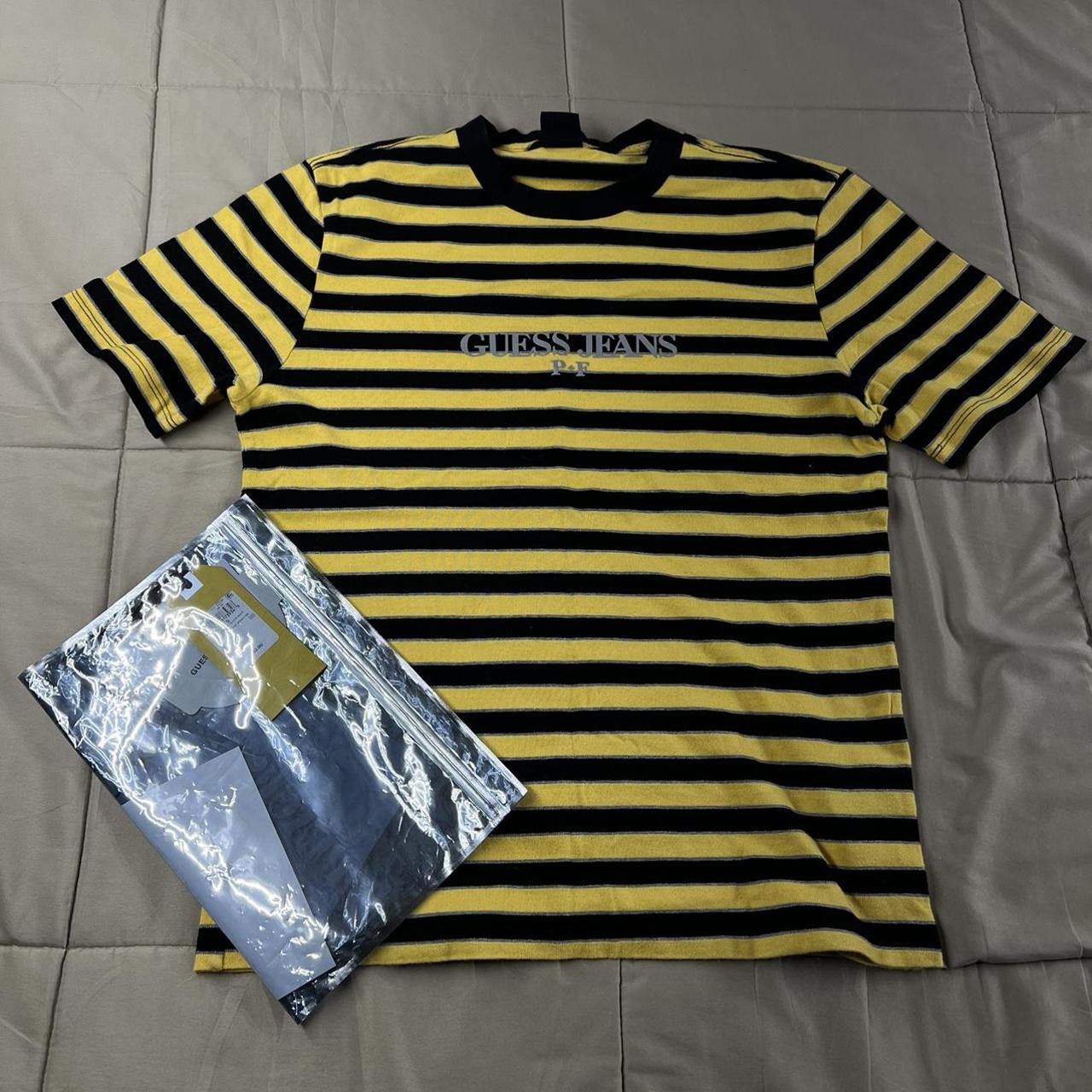 Places + Faces Men's Yellow and Black T-shirt | Depop