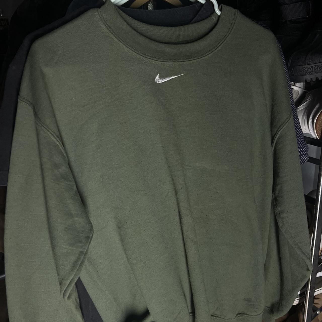 Custom Middle Logo Nike Swoosh Sweater Size... - Depop