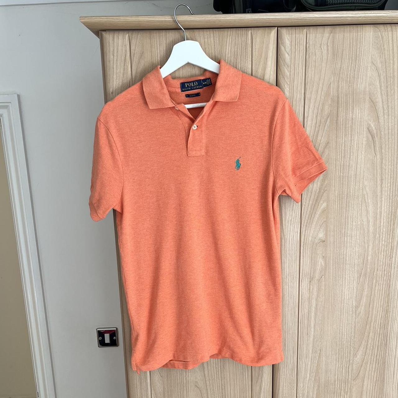 Orange Ralph Lauren Polo Medium Fits Small Depop