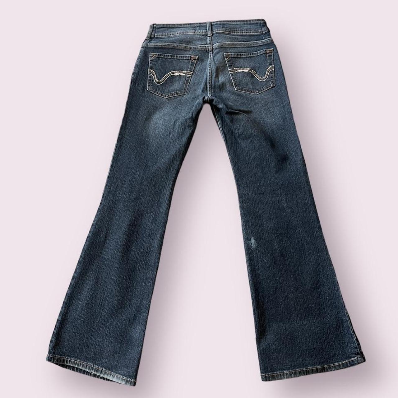 Next Women's Grey and Navy Jeans Depop