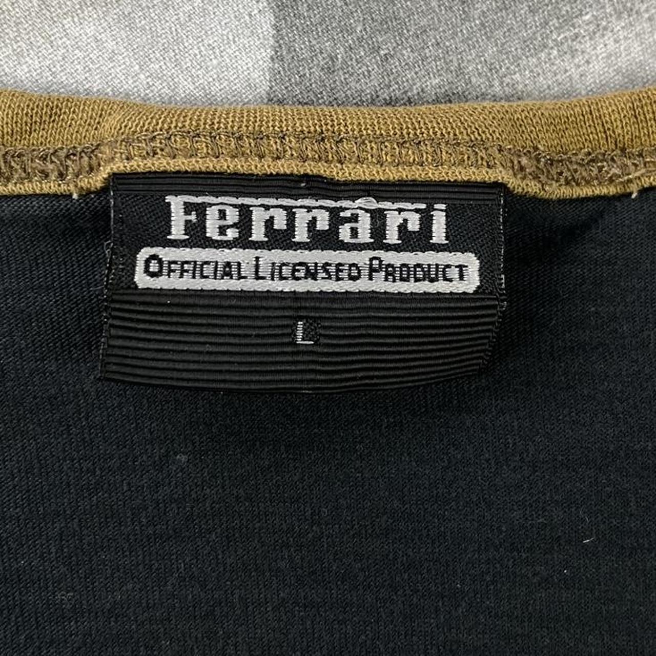 Ferrari Men's Black and Grey T-shirt | Depop