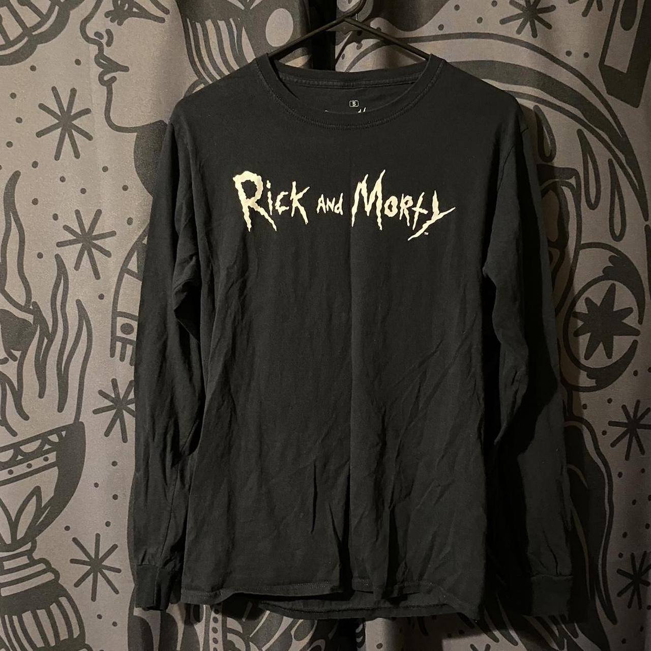 Rick and Morty graphic black t- shirt . Size medium - Depop