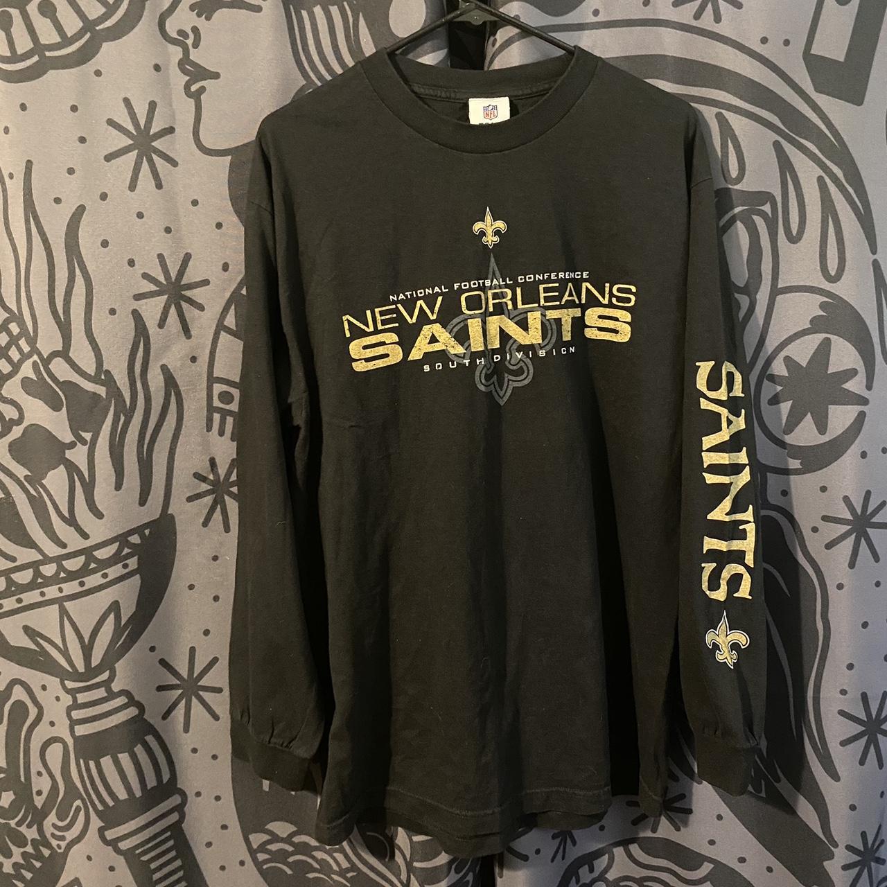 Vintage saints sweatshirt crew neck with gold - Depop