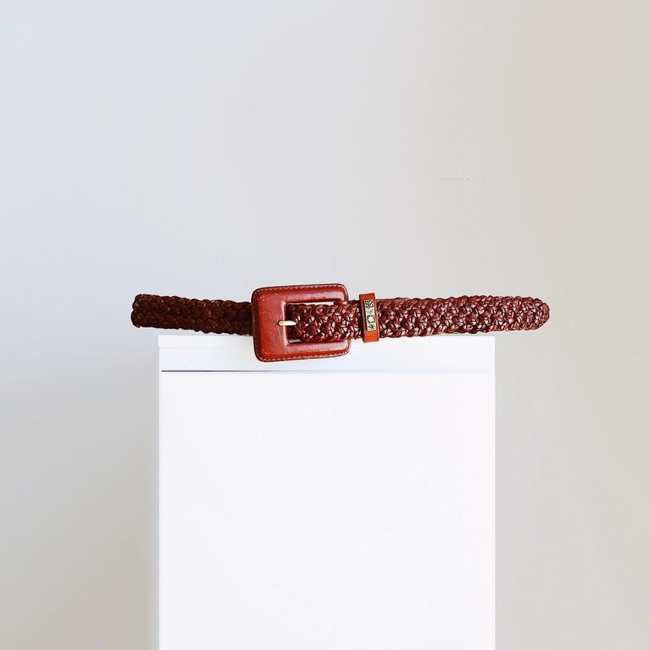 Tommy Burgundy Woven Belt